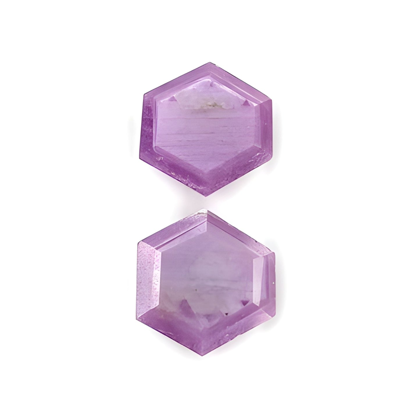 sapphire hexagon shape faceted cut
