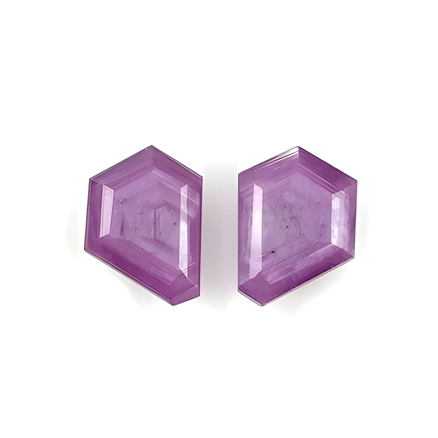 sapphire hexagon shape faceted cut