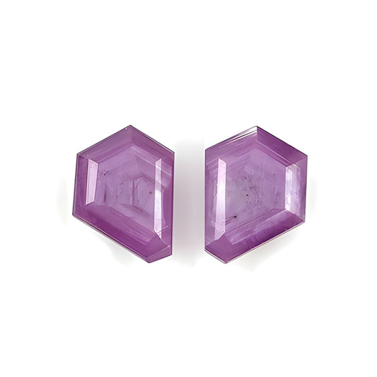 sapphire hexagon shape faceted cut