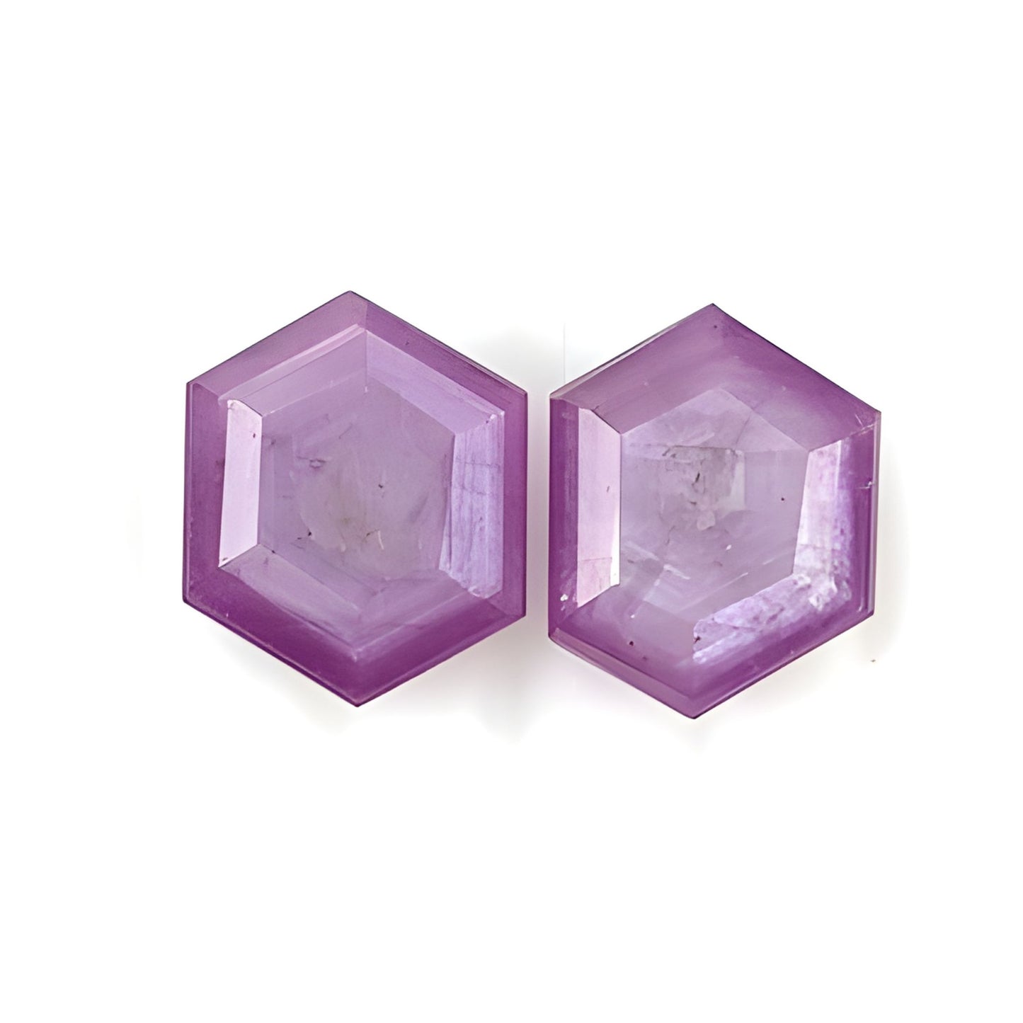 sapphire hexgon shape faceted cut