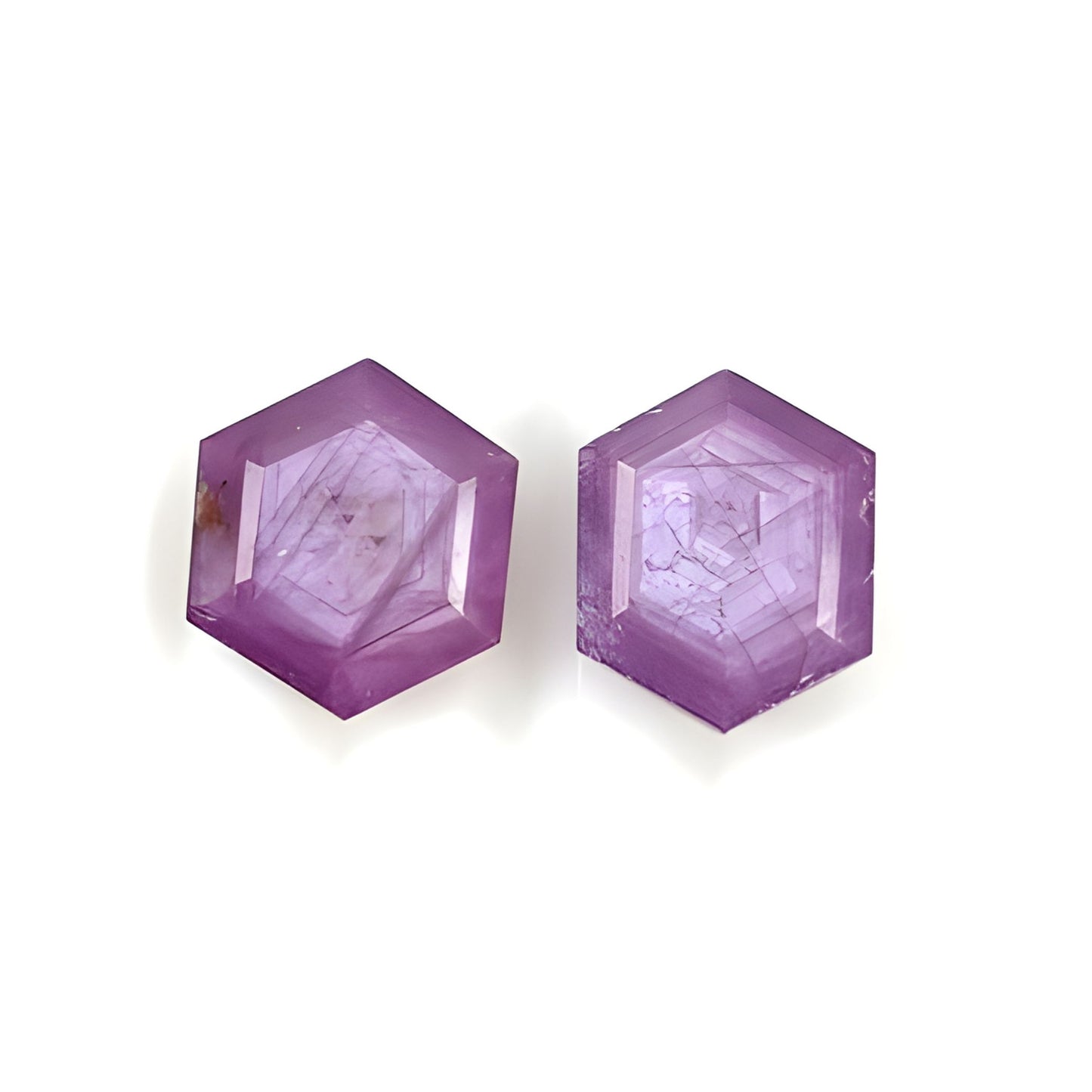 sapphire hexagon shape faceted cut