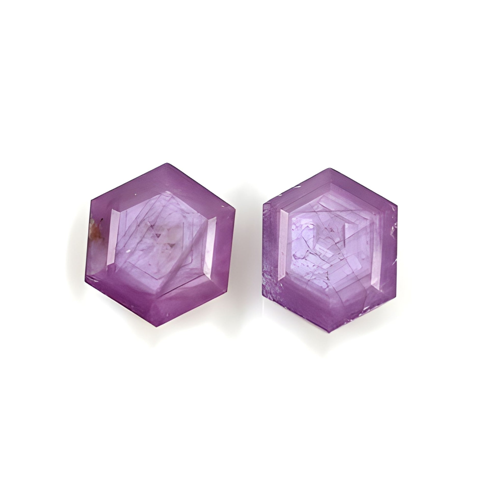 sapphire hexagon shape faceted cut