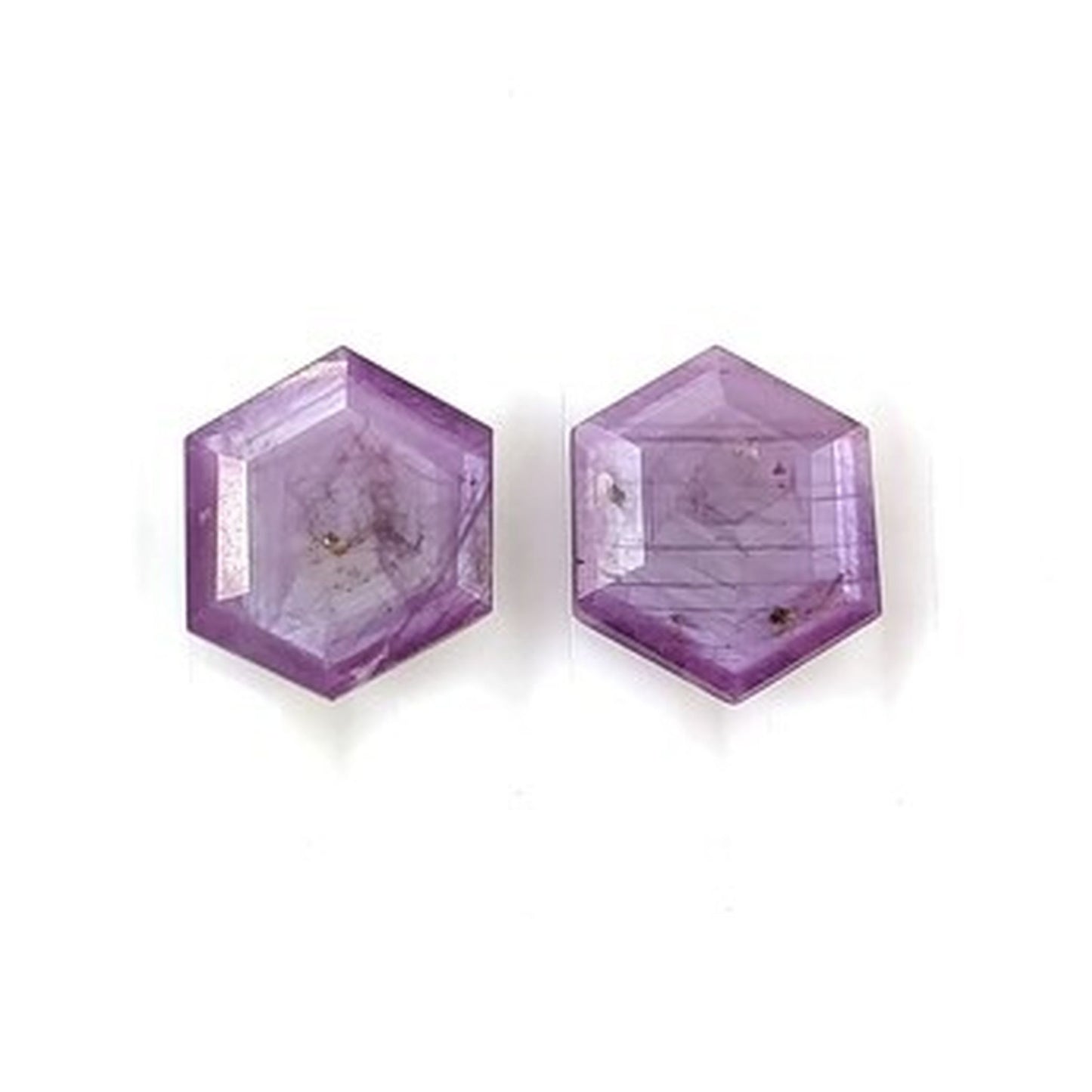 sapphire hexagon shape faceted cut