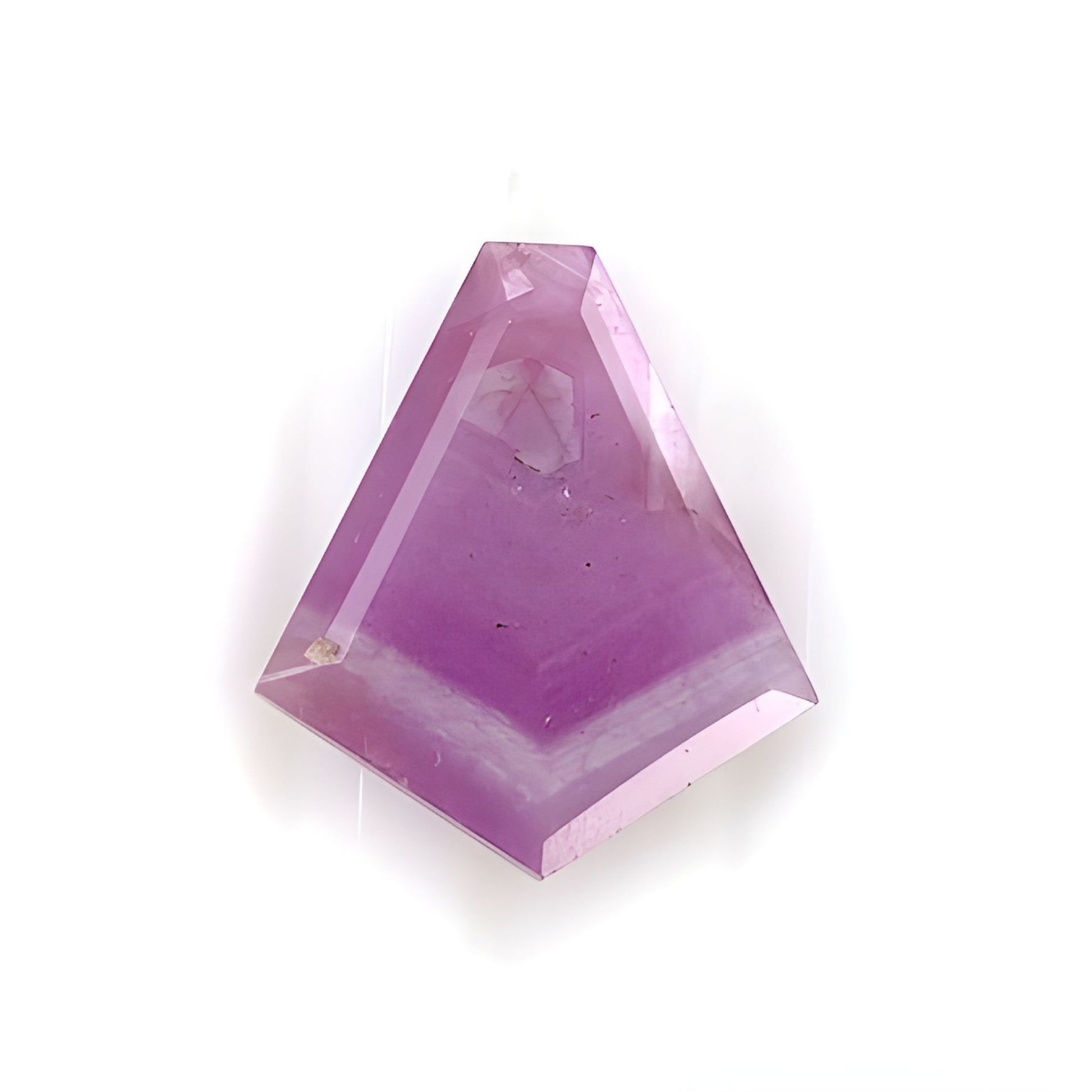 ruby uneven shape faceted cut