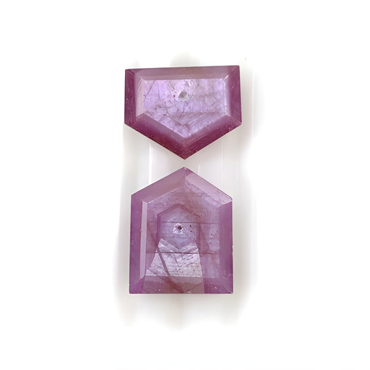 ruby uneven shape faceted cut