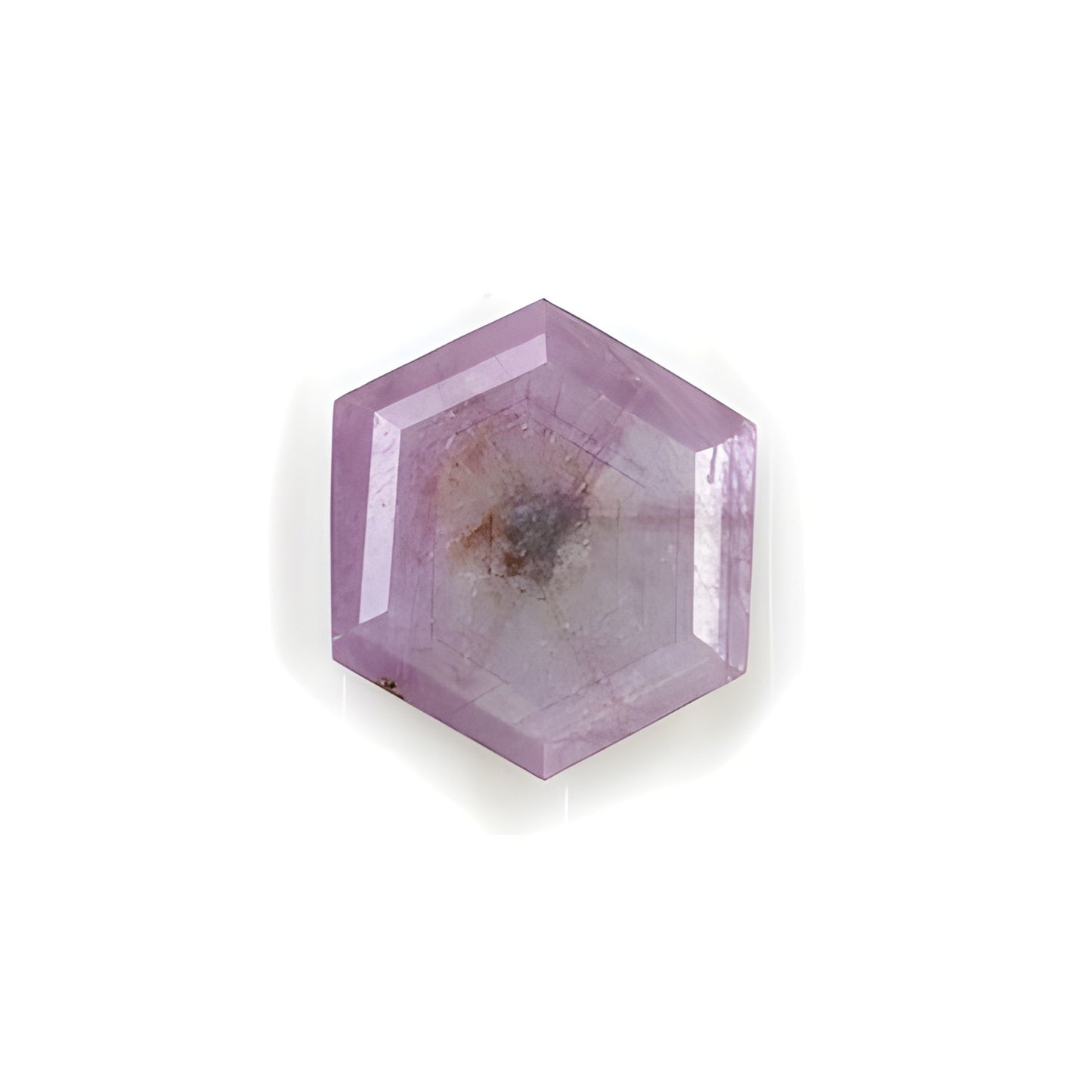 Raspberry Sapphire Hexagon Shape Faceted Cut