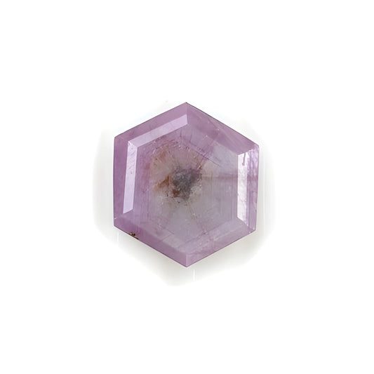 Raspberry Sapphire Hexagon Shape Faceted Cut