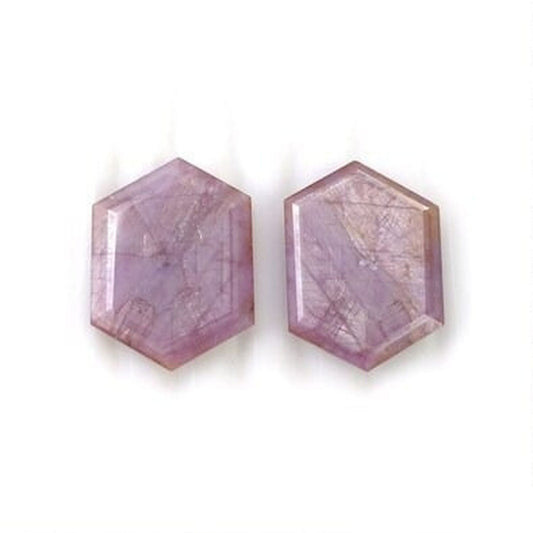 sapphire hexagon shape faceted cut