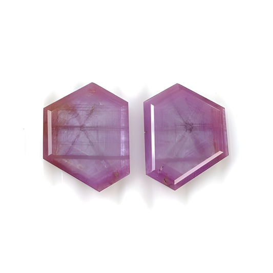 sapphire hexagon shape faceted cut