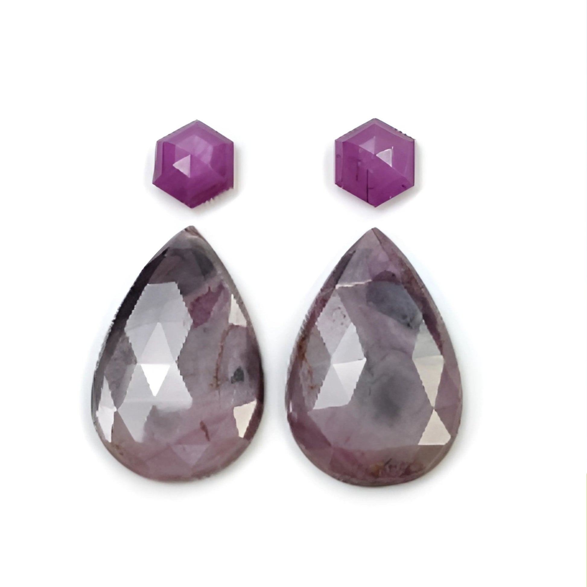 sapphire pear shape rose cut