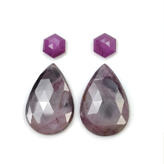 sapphire pear shape rose cut