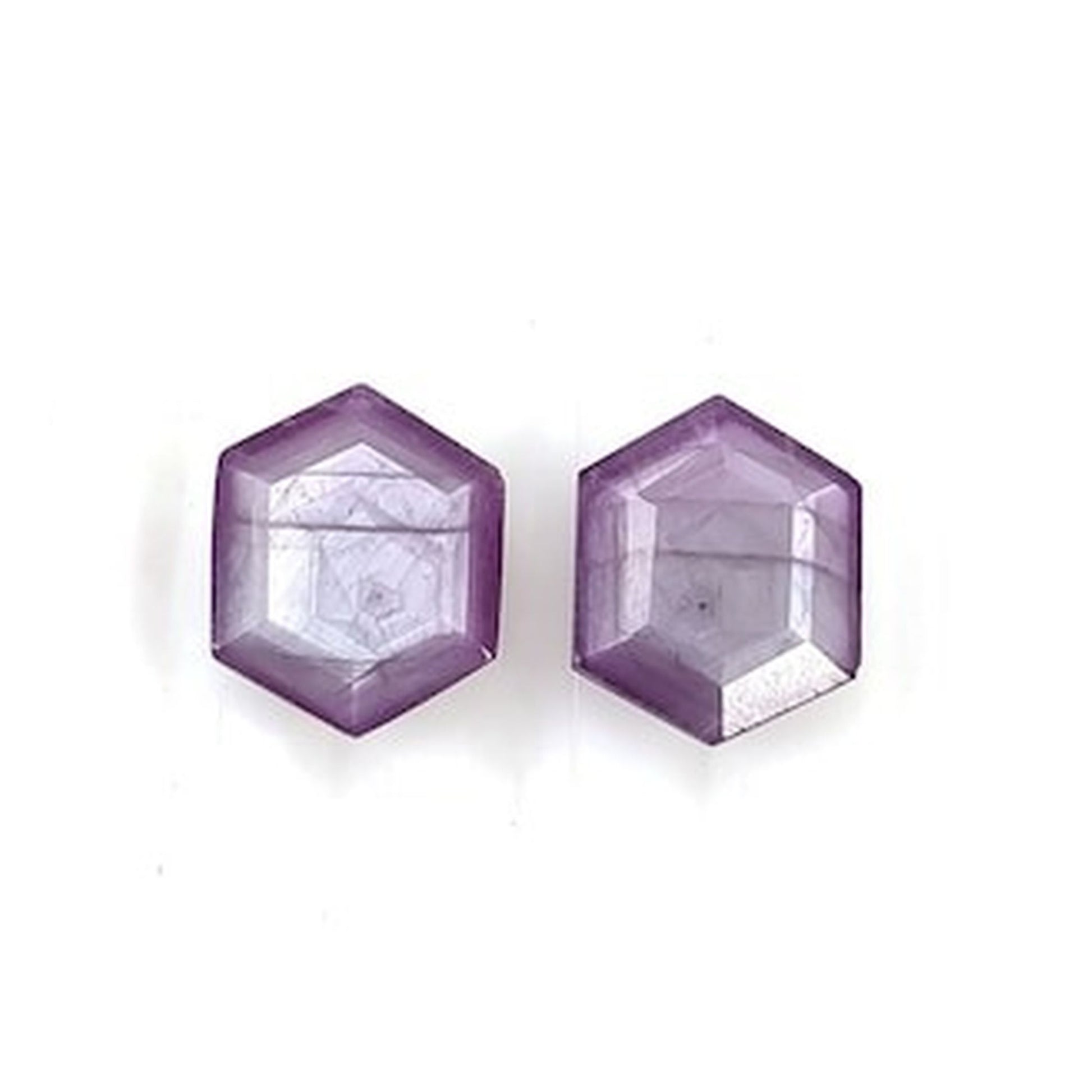 sapphire hexagon shape faceted cut