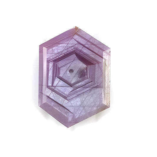 sapphire hexagon shape faceted cut