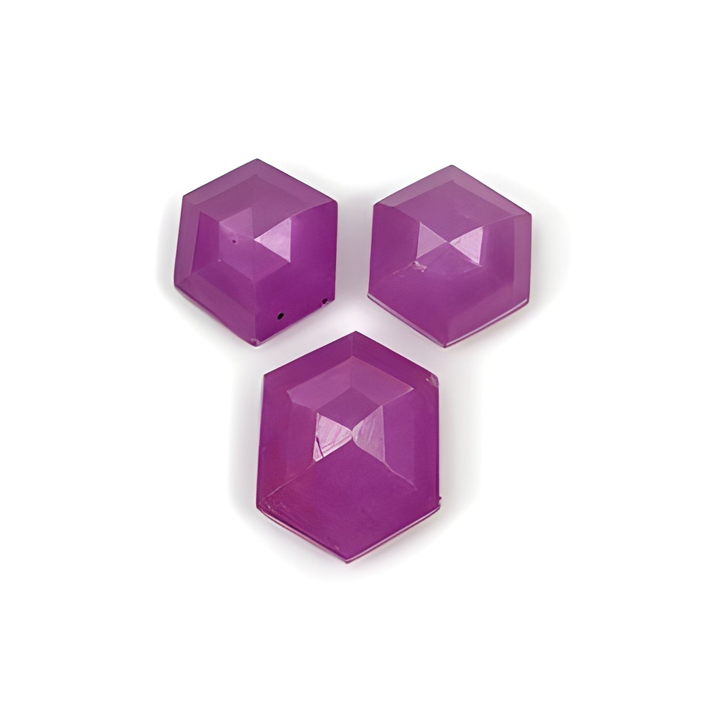 Raspberry Ruby Hexagon Shape Step Cut