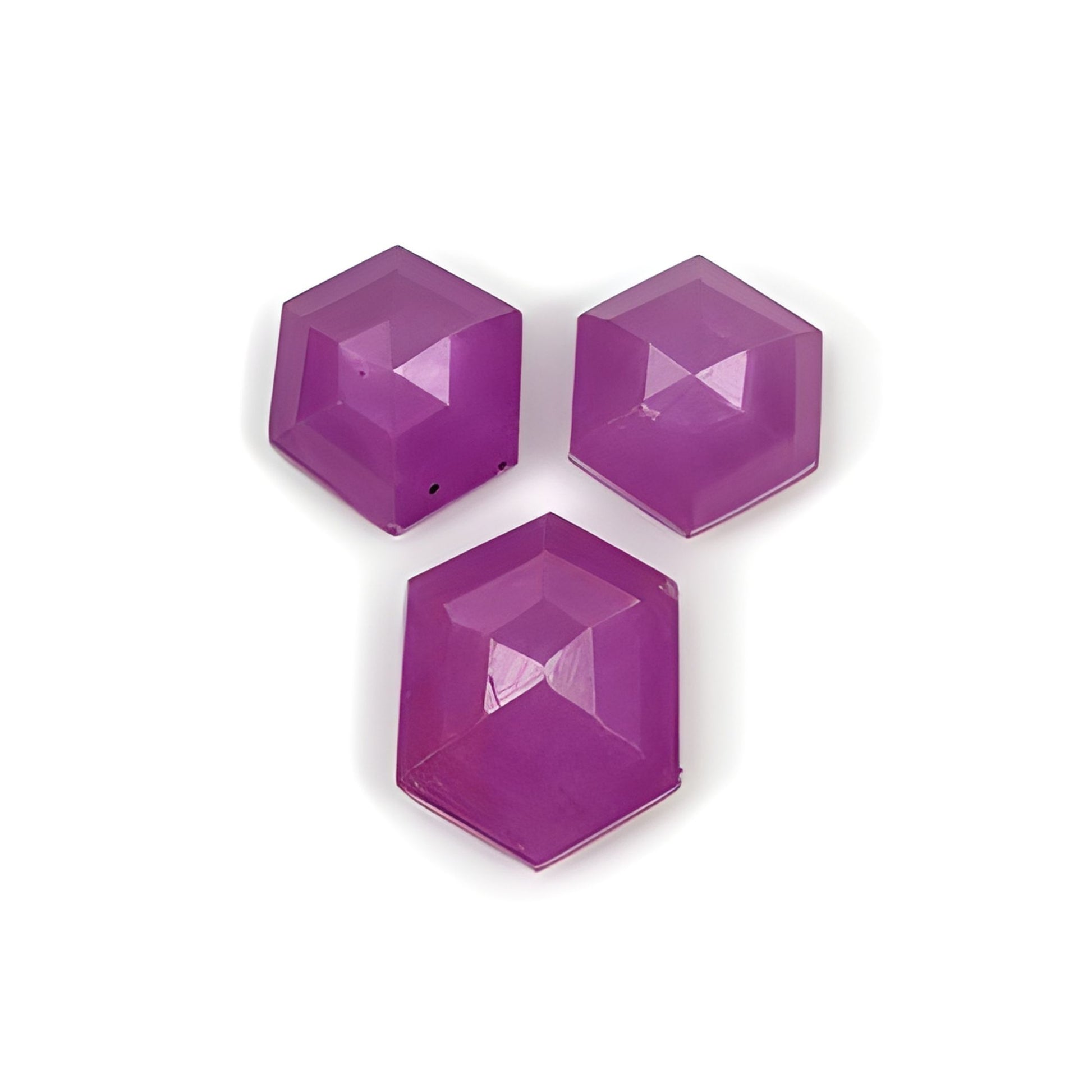 Raspberry Ruby Hexagon Shape Step Cut