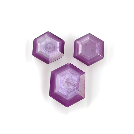 sapphire hexgaon shape faceted cut