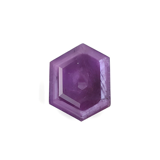 sapphire hexagon shape faceted cut