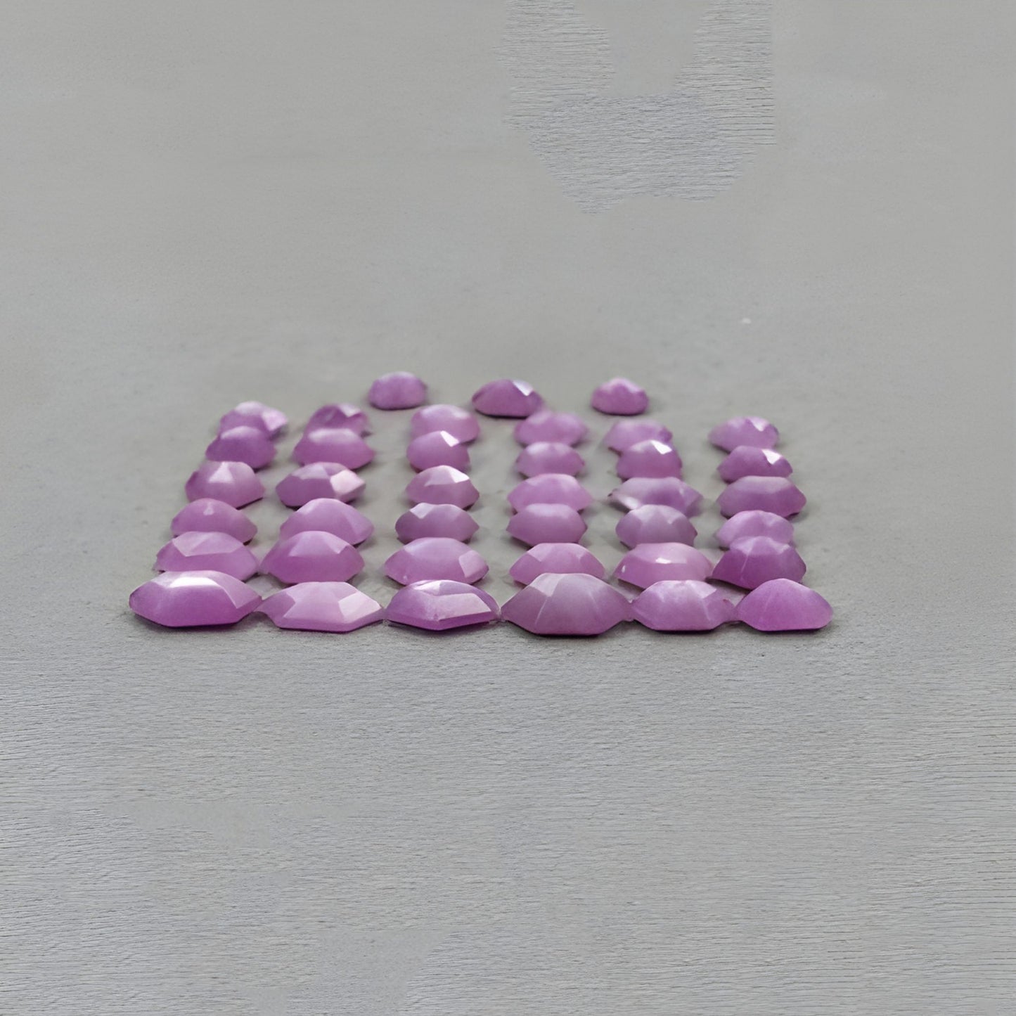 33.35cts Natural Untreated Raspberry Ruby Gemstone Faceted Cut Hexagon Shape 39pcs