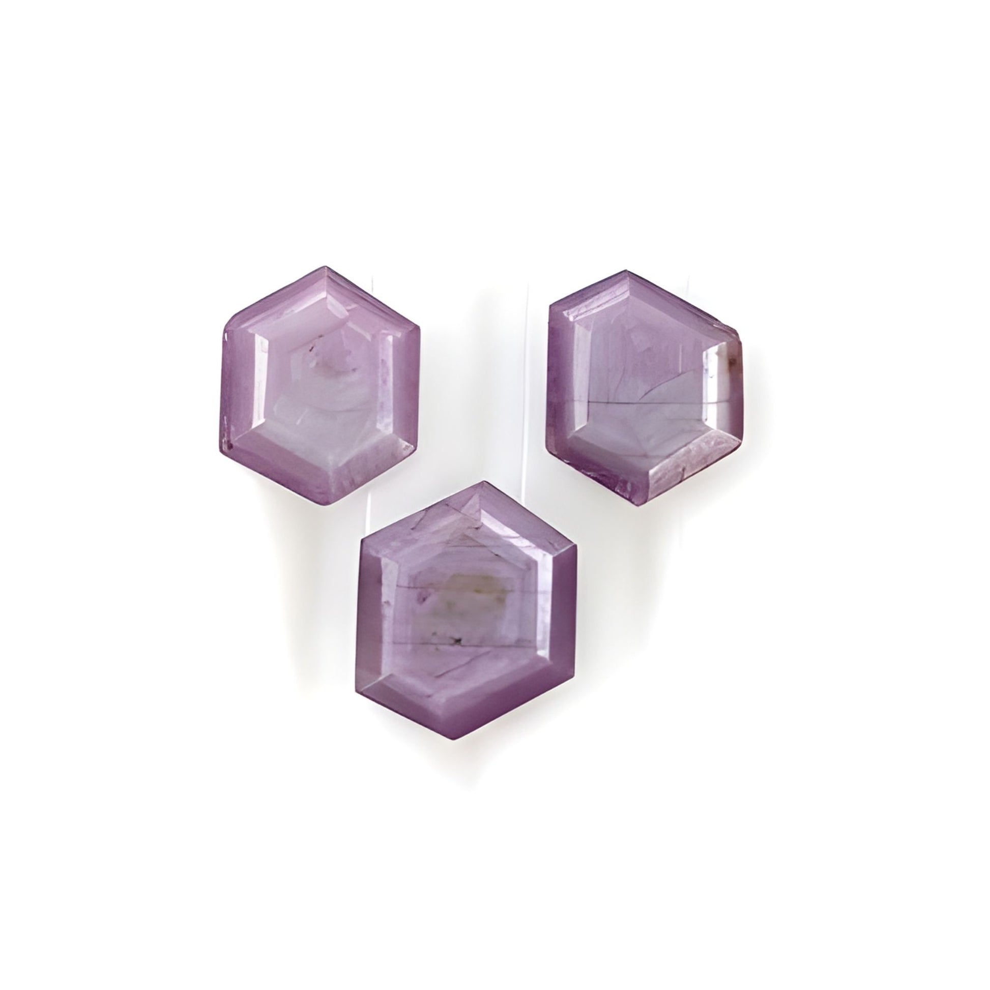 sapphire hexagon shape faceted cut