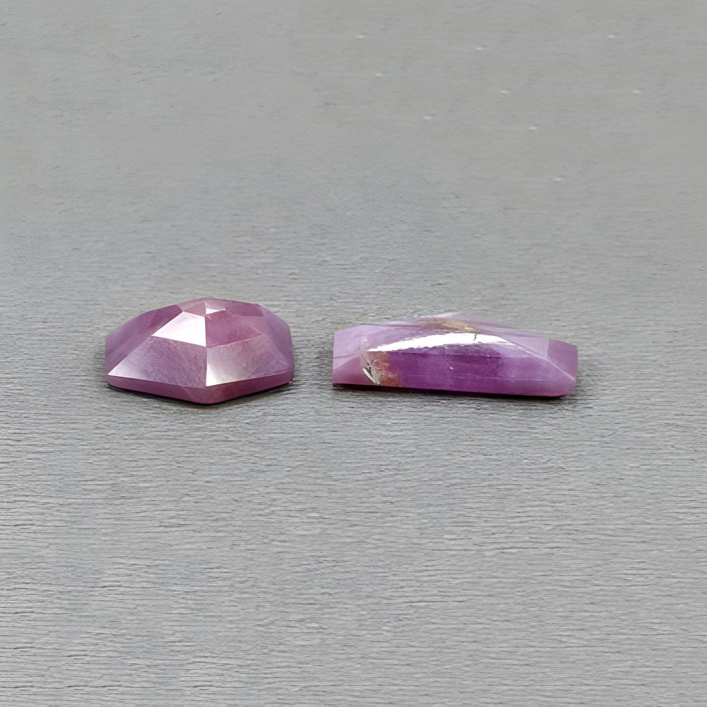 10.50cts Natural Untreated Raspberry Ruby Gemstone Faceted Cut Hexagon Shape 2pcs