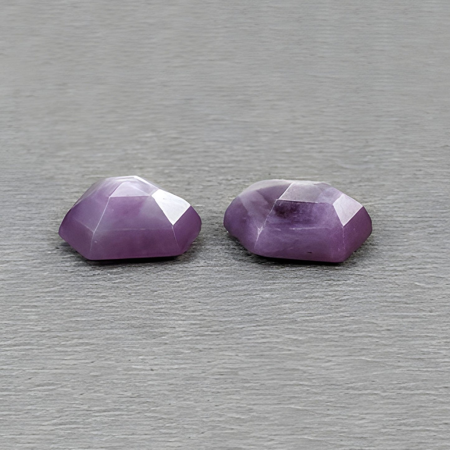 5.55cts Natural Untreated Raspberry Ruby Record Keeper Gemstone Faceted Cut Hexagon 2pcs