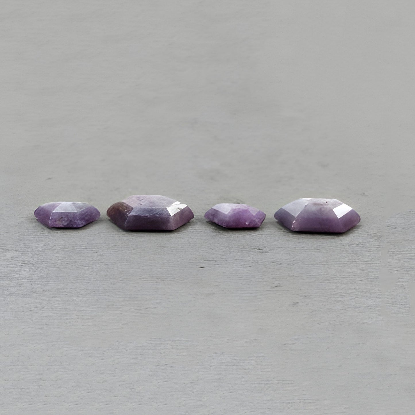 17.55cts Raspberry Sapphire Gemstone Natural Untreated Faceted Cut Hexagon Shape 4pcs