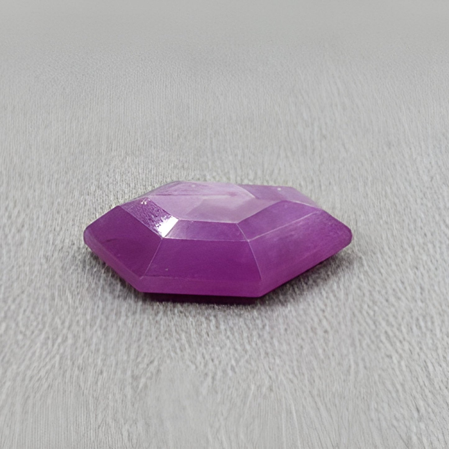14.80cts Raspberry Ruby Gemstone Natural Untreated Faceted Cut Hexagon Shape