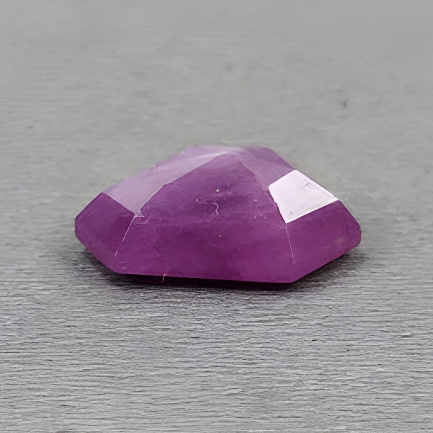 9.40cts Raspberry Ruby Gemstone Natural Untreated Faceted Cut Hexagon Shape