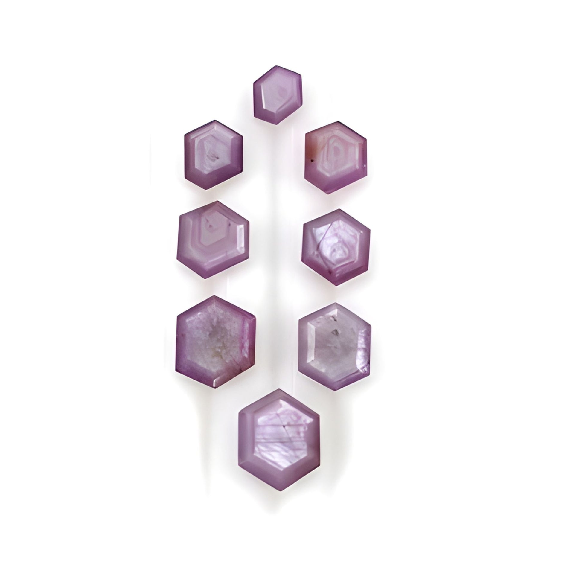 Raspberry Sapphire Hexagon Shape Faceted Cut