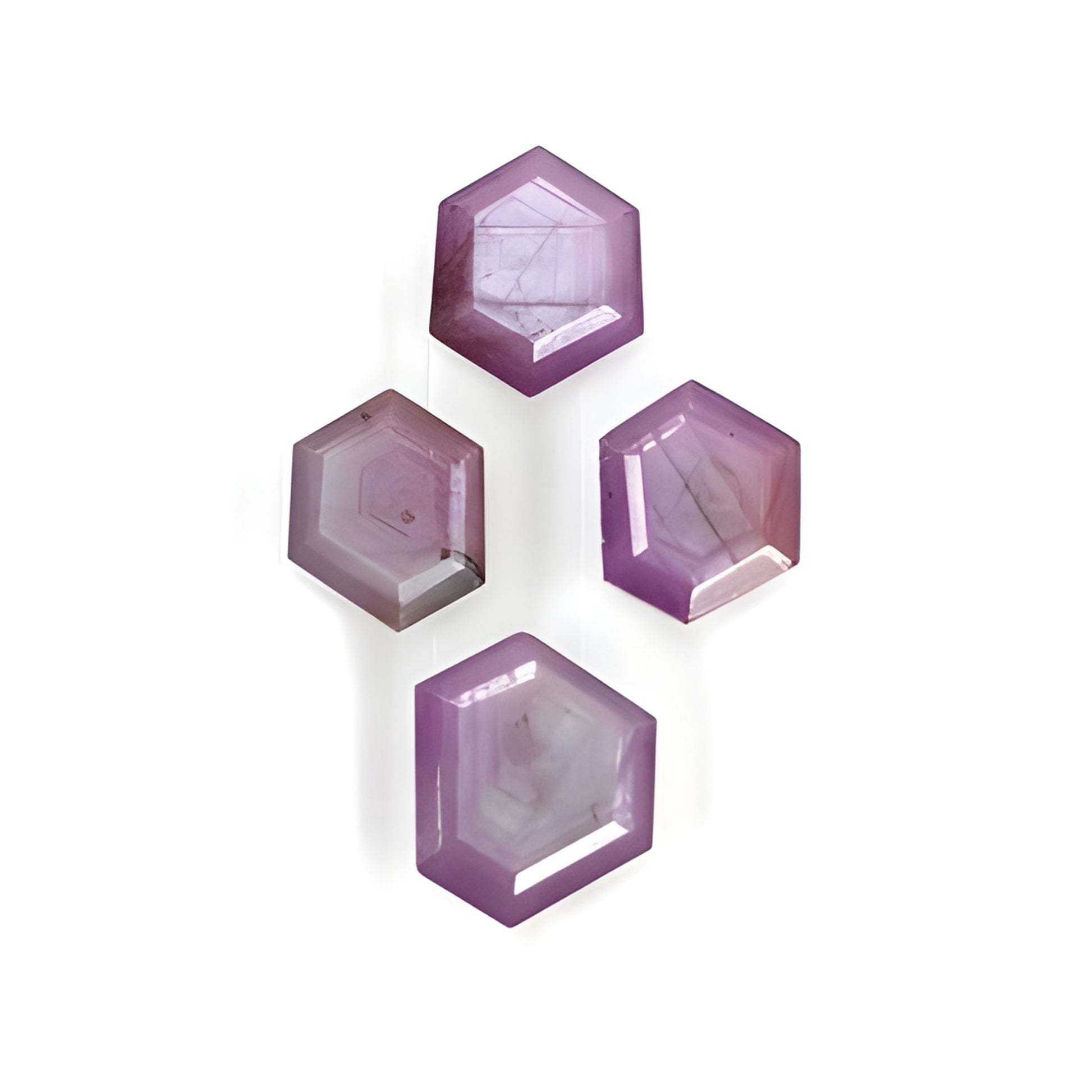 sapphire hexagon shape faceted cut