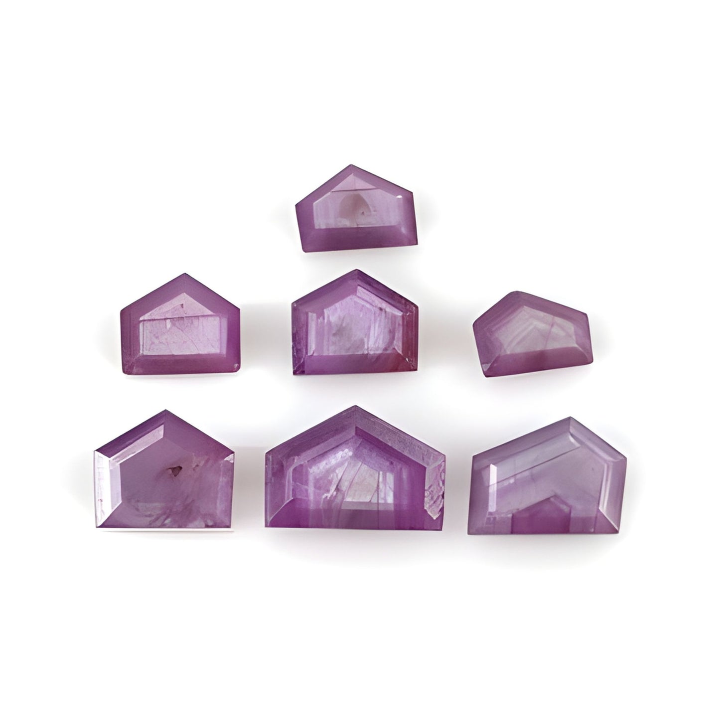 ruby uneven shape faceted cut