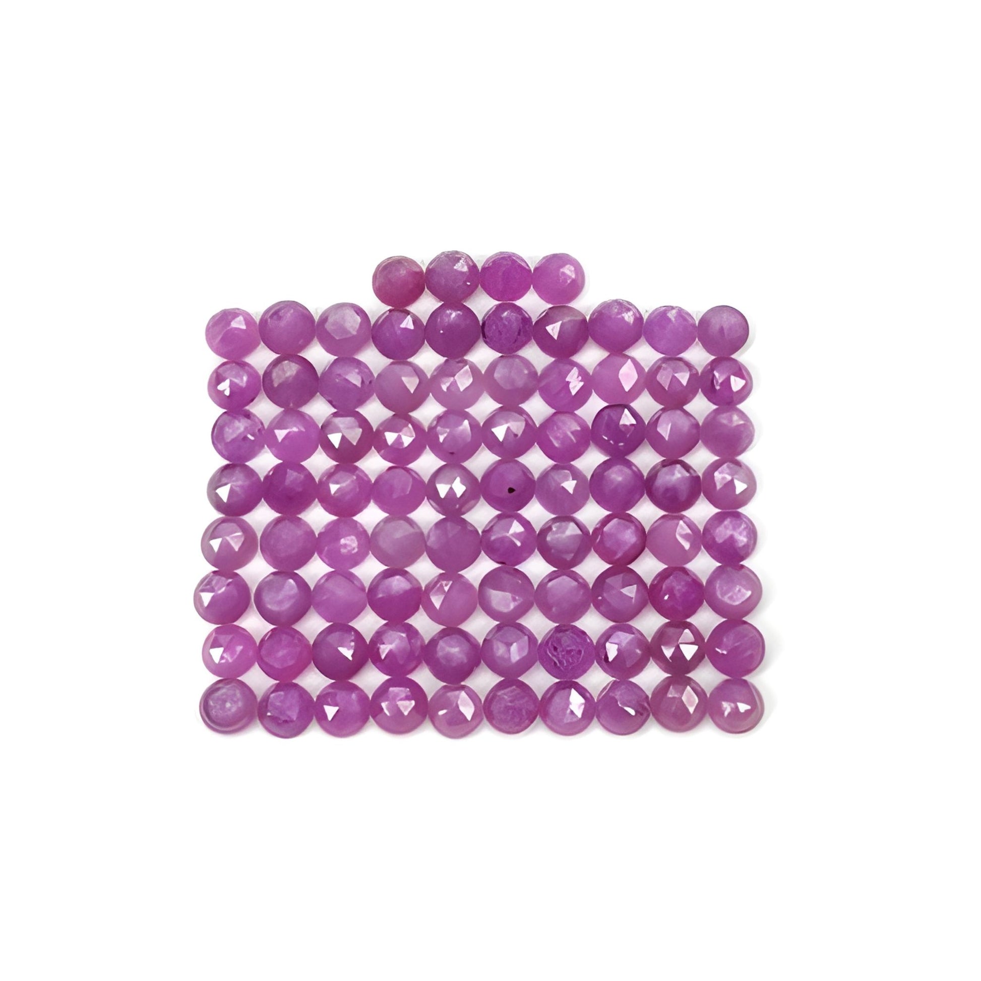 ruby round shape rose cut