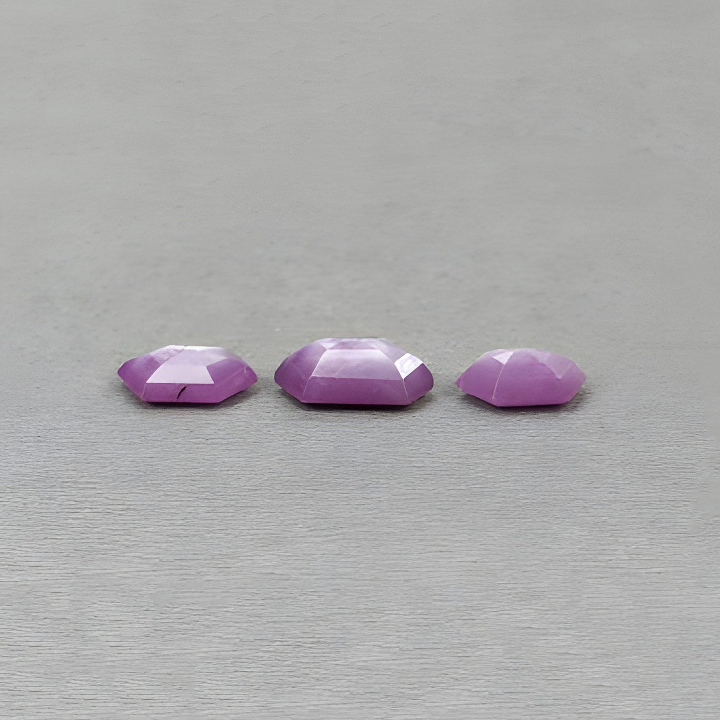 11.50cts Raspberry Sapphire Gemstone Natural Untreated Faceted Cut Hexagon Shape 3pcs