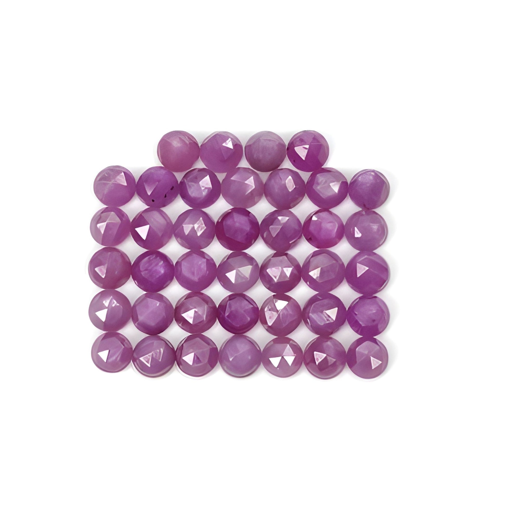 Raspberry Ruby Round Shape Rose Cut