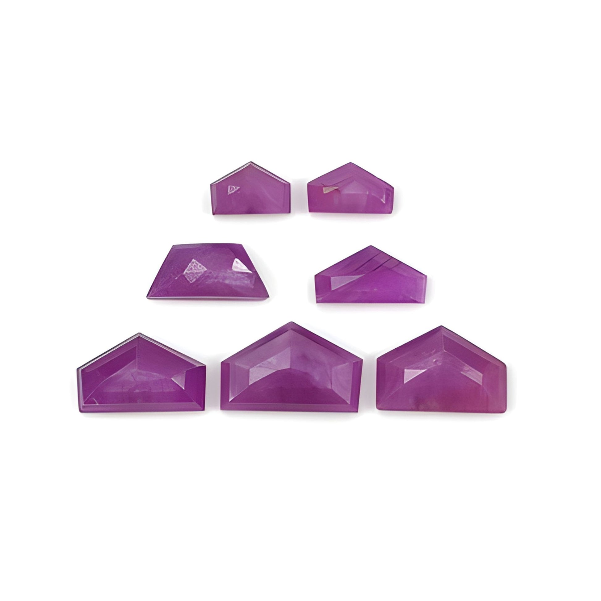 ruby hexagon shape step cut