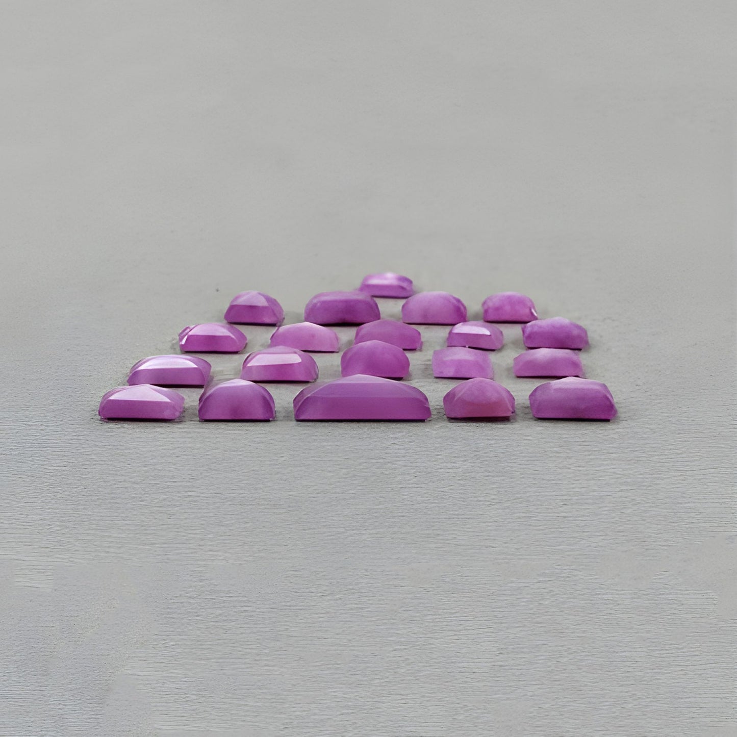 24.35cts Raspberry Sapphire Gemstone Natural Untreated Step Cut Fancy Shape 20pcs