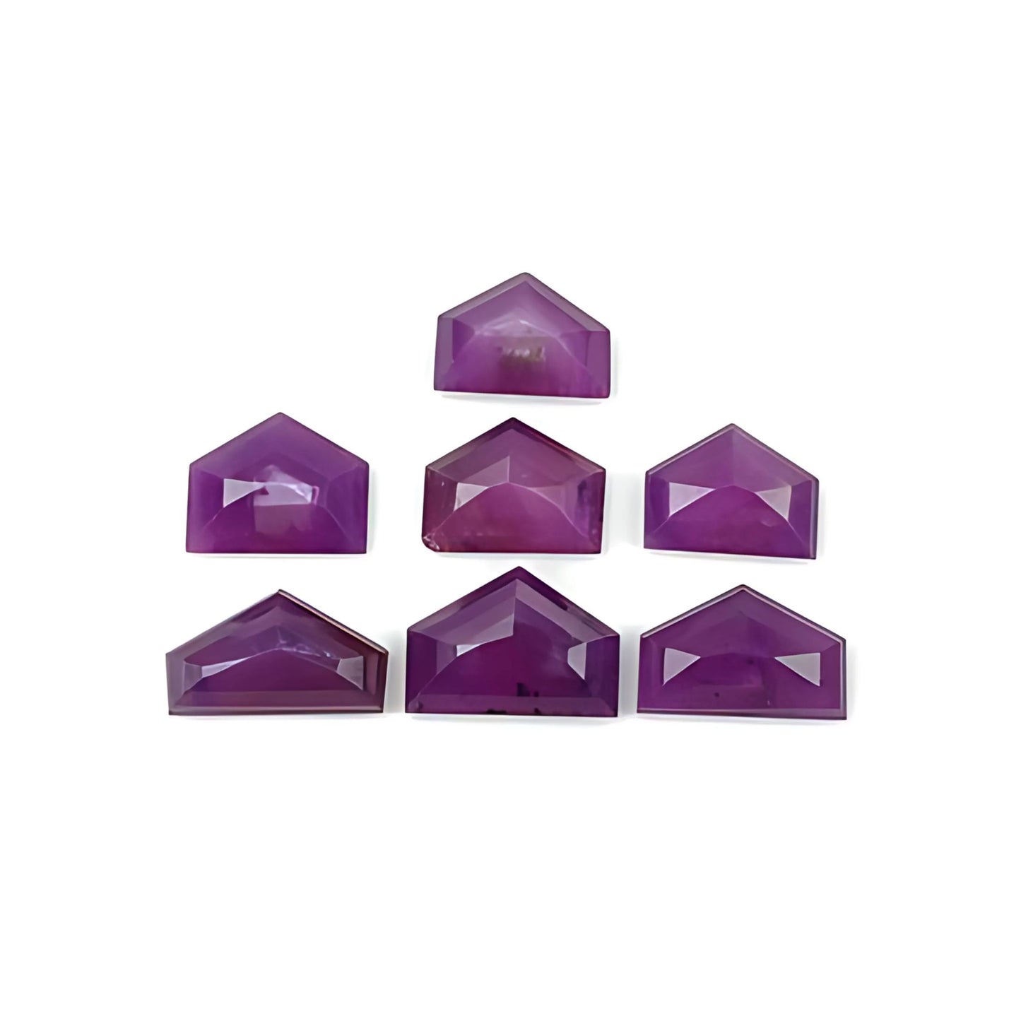 ruby hexagon shape step cut