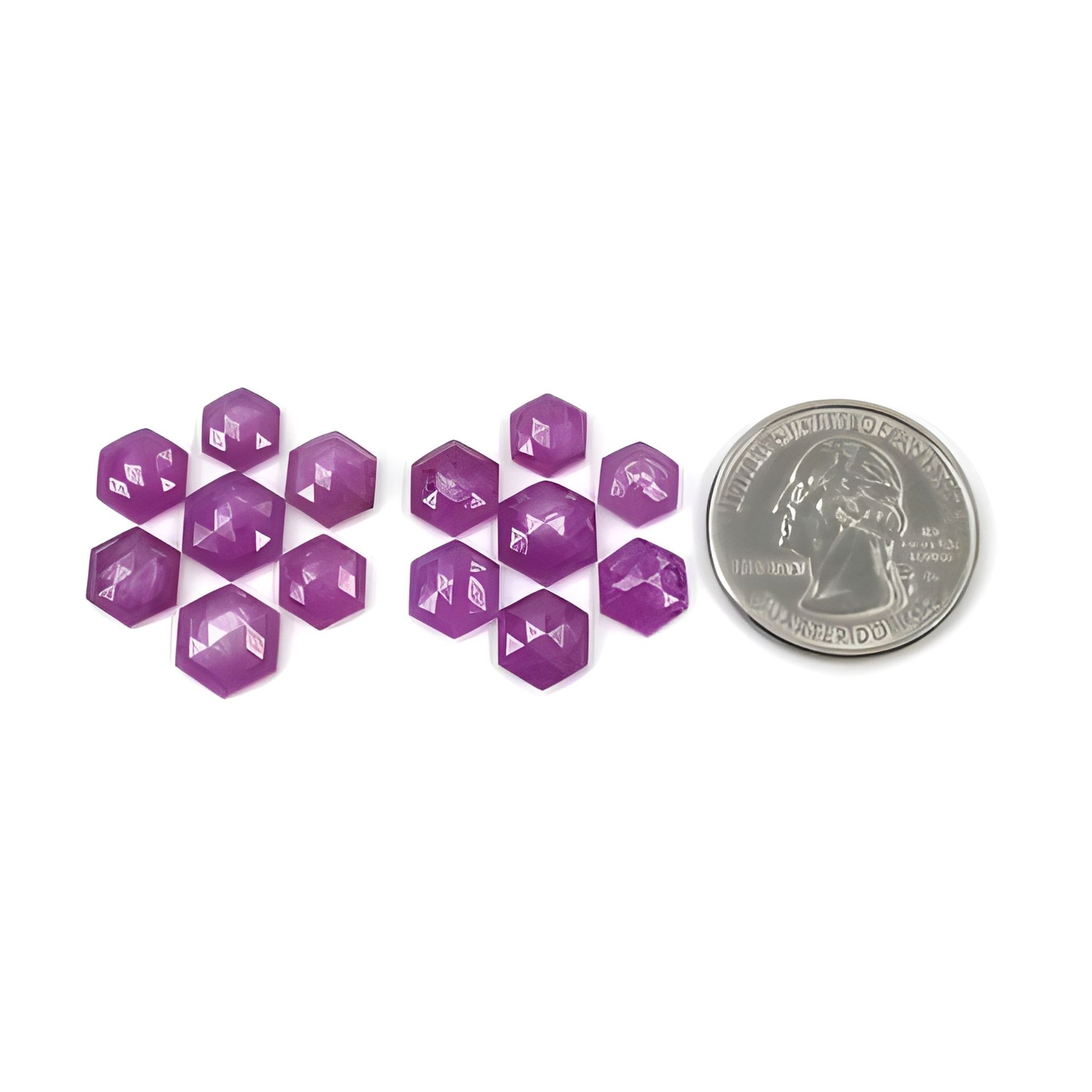 天然の未処理ルビーローズカット宝石