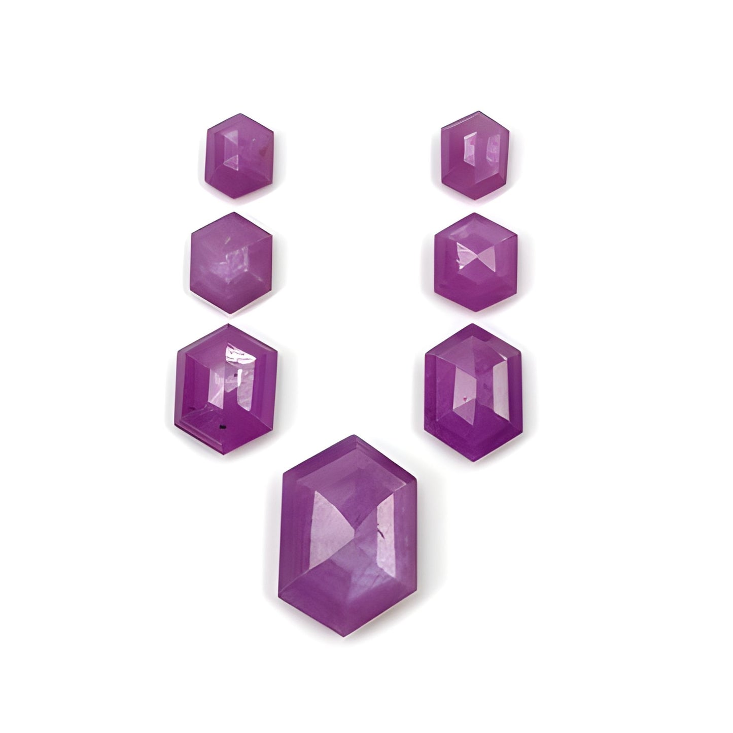 Raspberry Ruby Hexagon Shape Step Cut