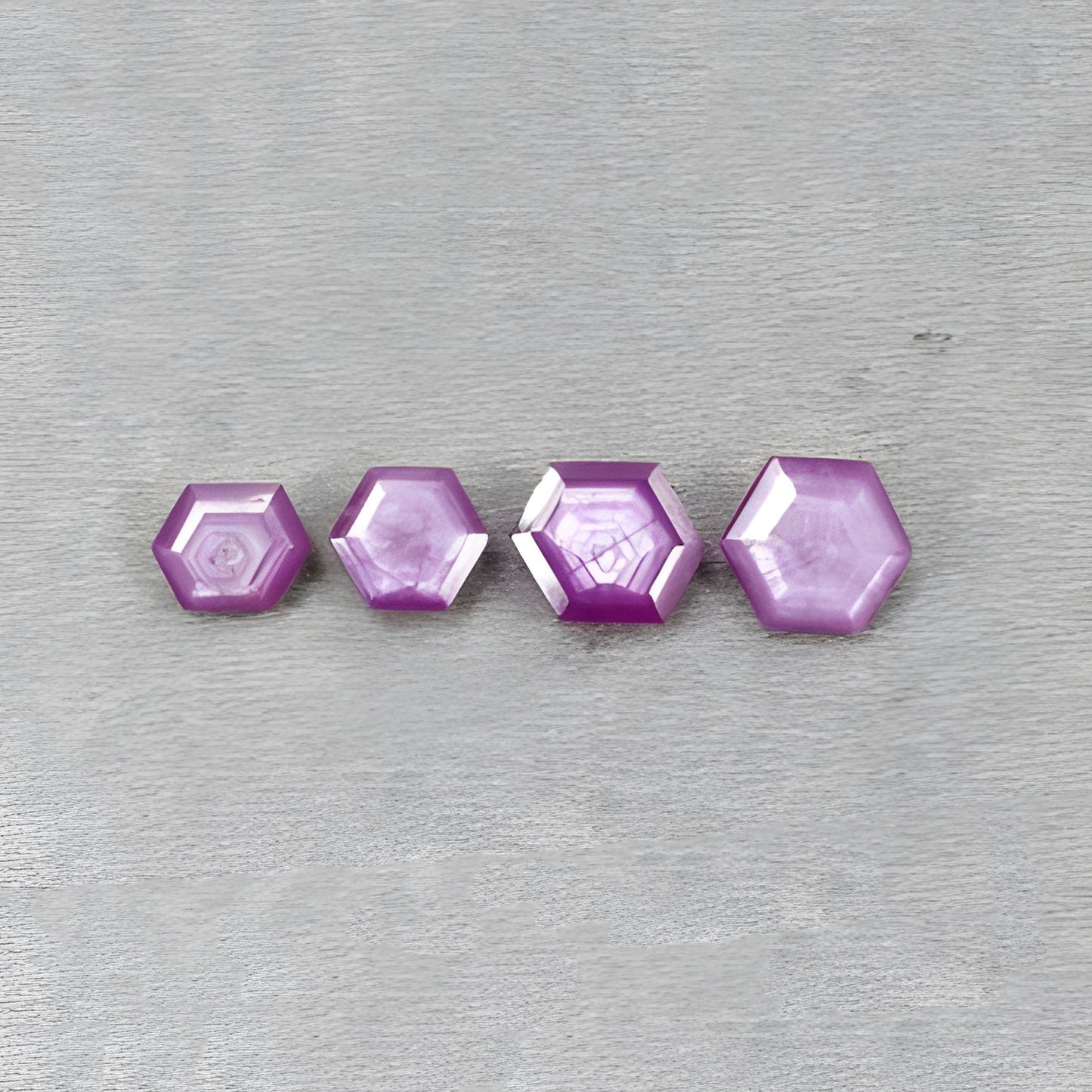 树莓红宝石六边形阶梯切割