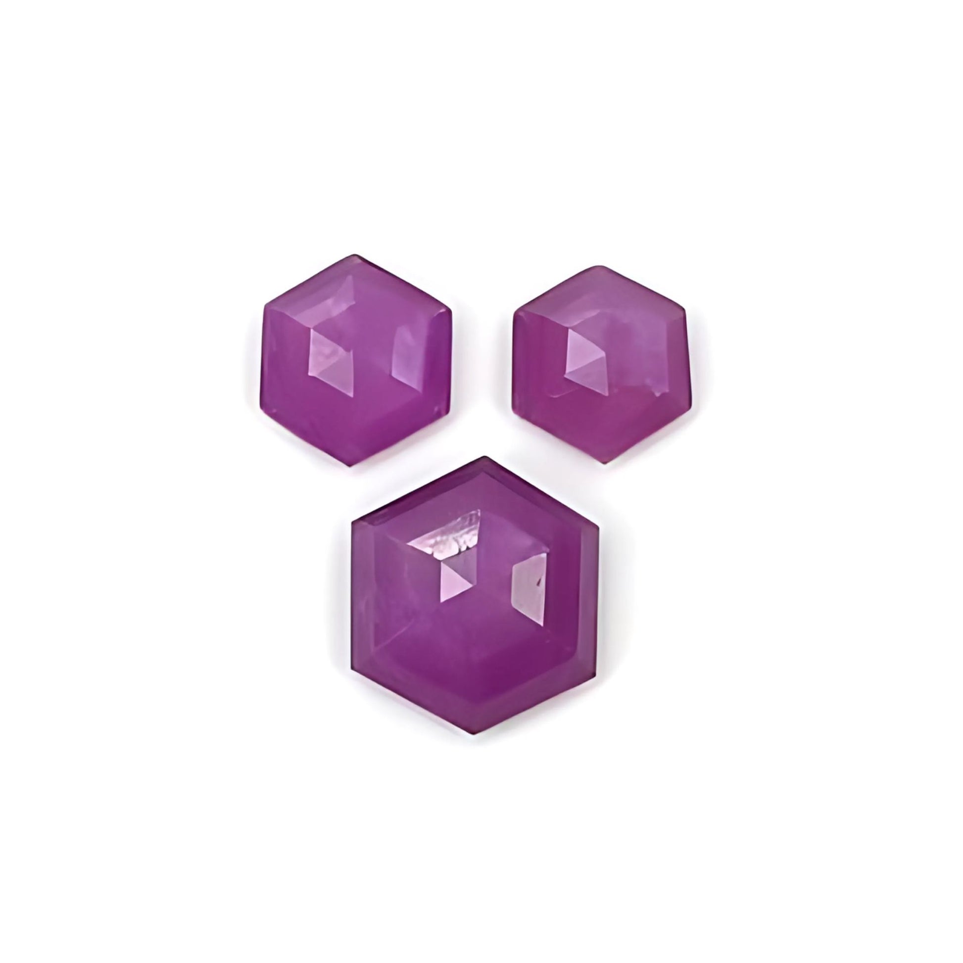 ruby hexagon shape tep cut