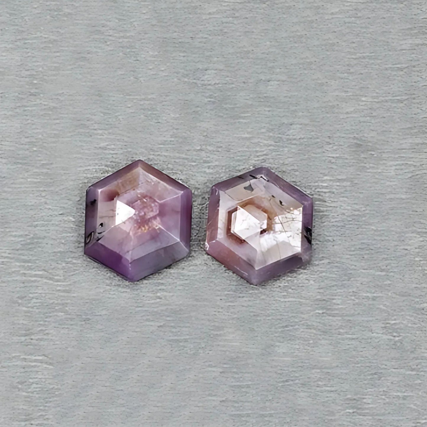 蓝宝石星形六边形刻面切割