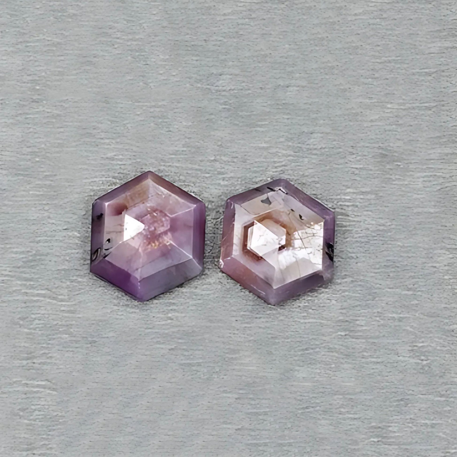 蓝宝石星形六边形刻面切割