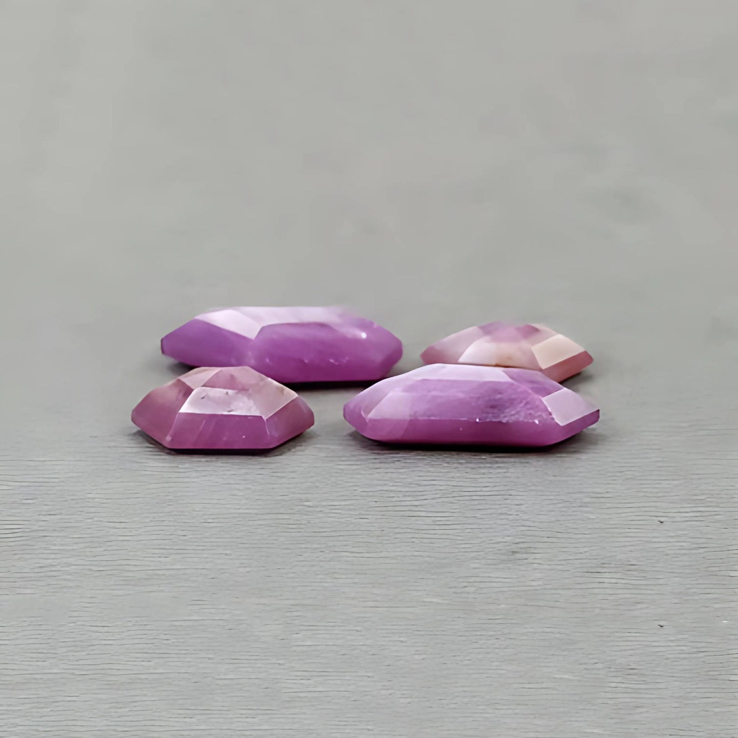 23.70cts Raspberry Ruby Gemstone Natural Untreated Faceted Cut Hexagon Shape 4pcs