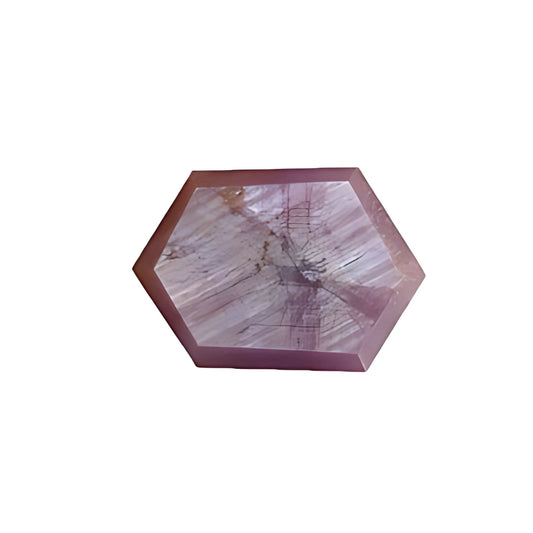 sapphire trapiche hexagon shape faceted cut