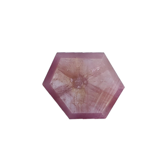 sapphire trapiche hexagon shape faceted cut