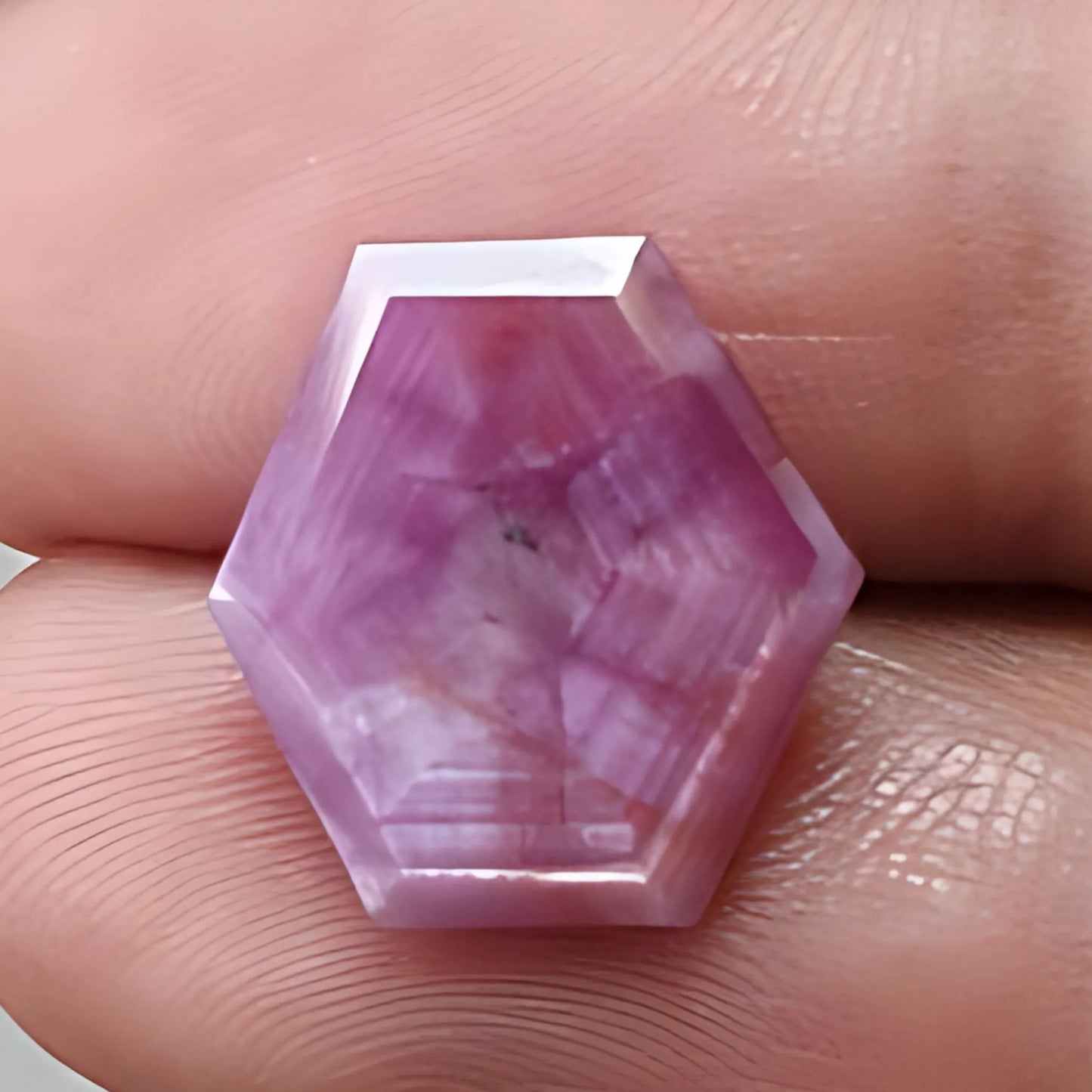 蓝宝石星形六边形刻面切割