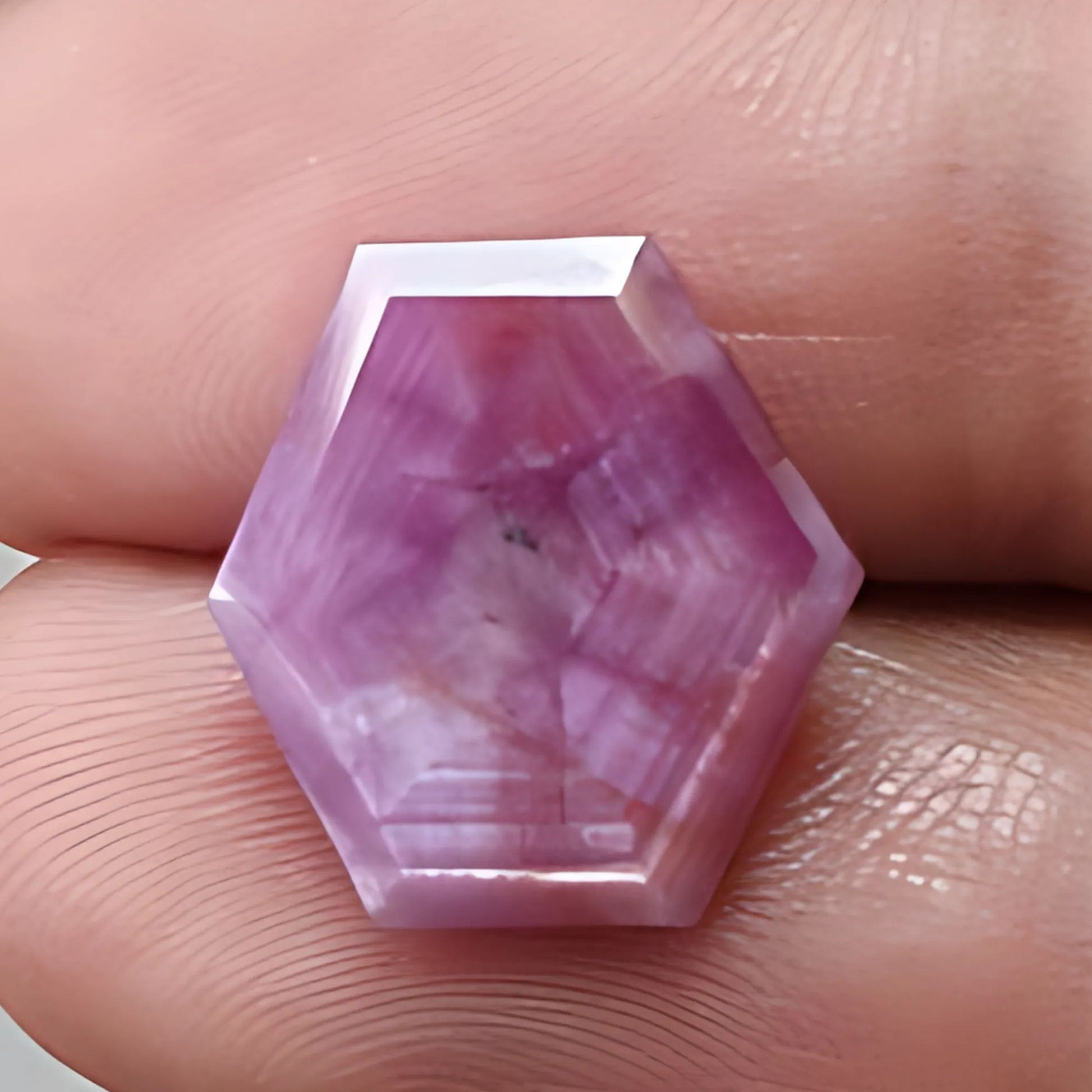 蓝宝石星形六边形刻面切割