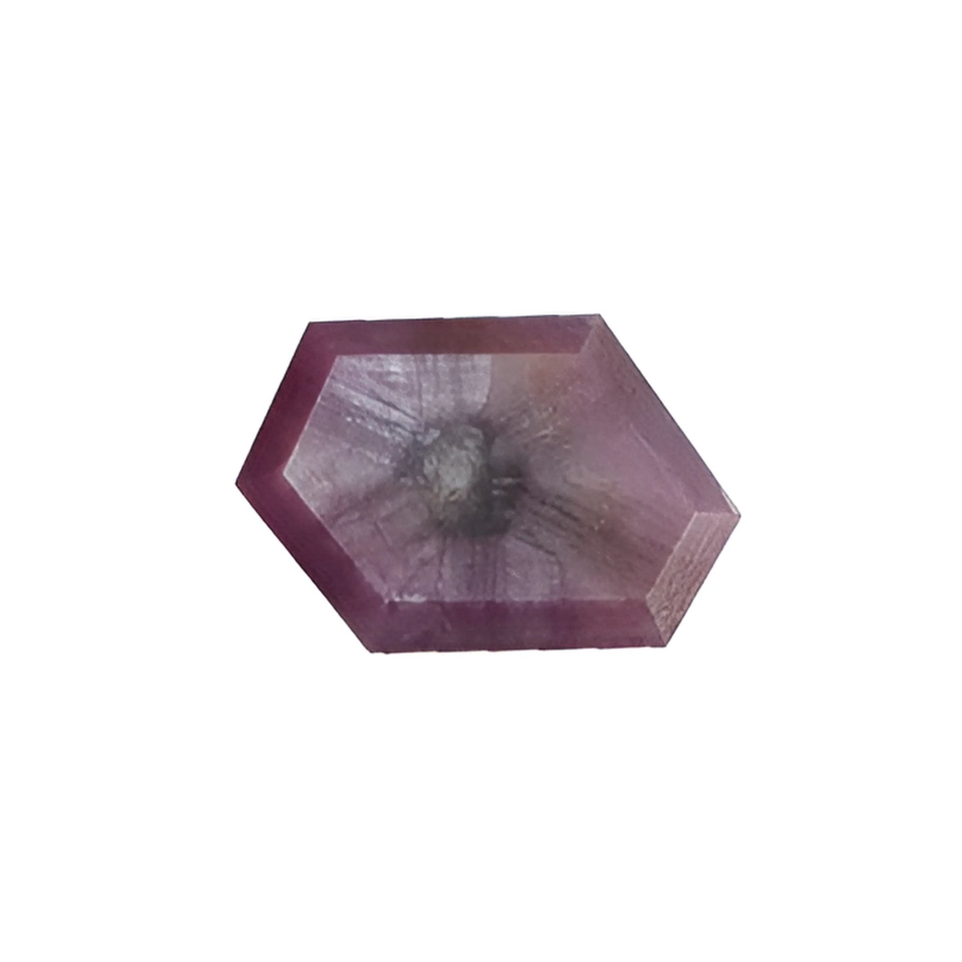 Sapphire Trapiche Hexagon Shape Faceted Cut