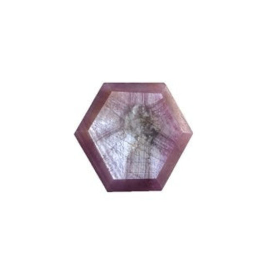 Sapphire Trapiche Hexagon Shape Faceted Cut
